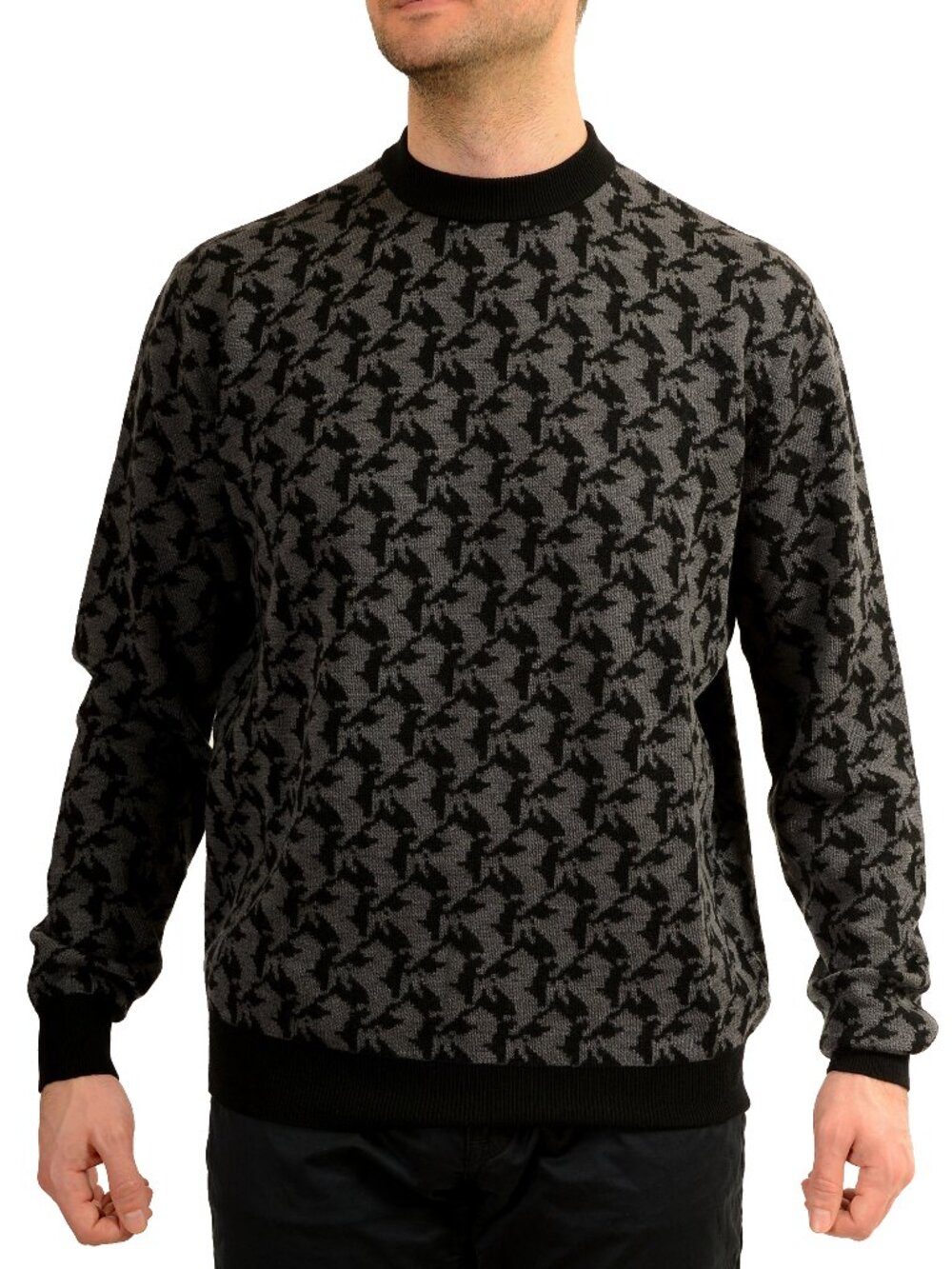Scuderia Ferrari Men's 100% Wool Crew Neck Pullover Sweater US L IT 52